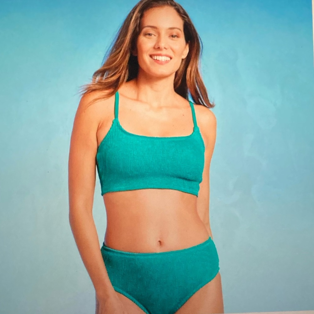 Target Bikini Women’s Pucker Texture Square Neck Bikini - Kona sol